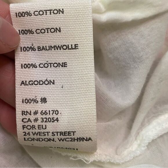 We The Free White Flowy Cotton Button Down Cool Meadow Boho Top - Picture 16 of 16